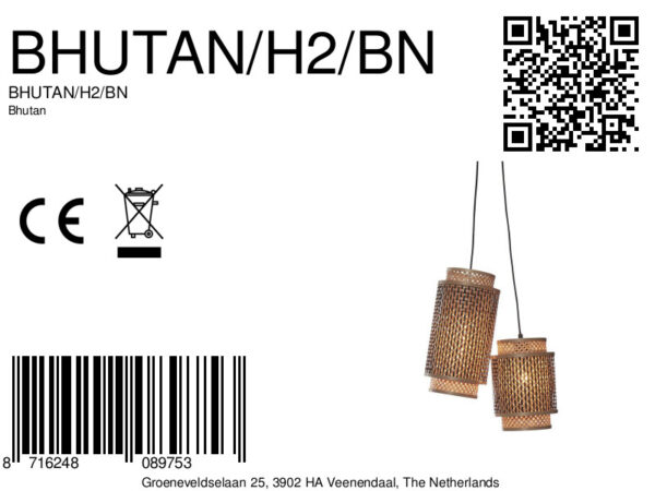 Bamboe metalen hanglamp boheems naturel GOOD&MOJO Bhutan - Image 12