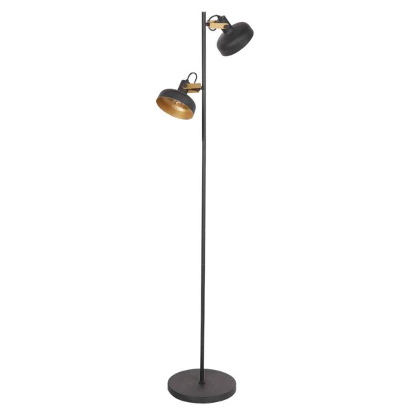 Trendy zwarte vloerlamp metaal Mexlite Prato - Image 13