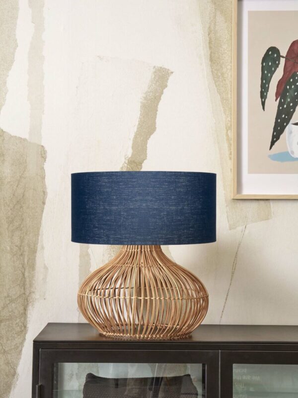 Tafellamp blauw rotan/linnen L GOOD&MOJO Kalahari - Image 2