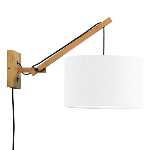 Witte wandlamp enkelgewricht naturel GOOD&MOJO Andes