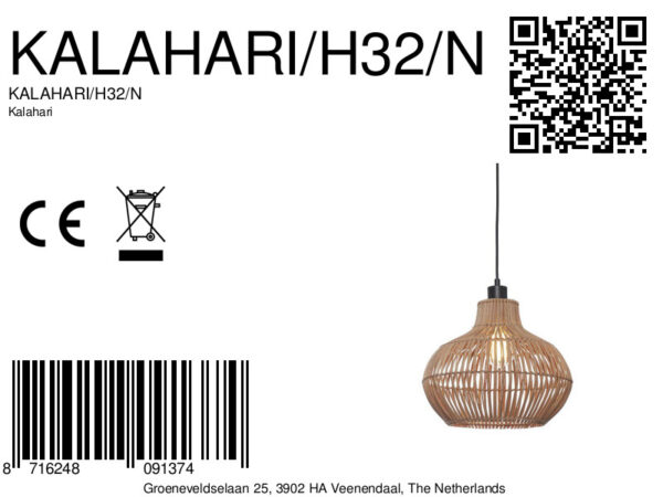 Rotan metaal hanglamp bohemian naturel GOOD&MOJO Kalahari - Image 12
