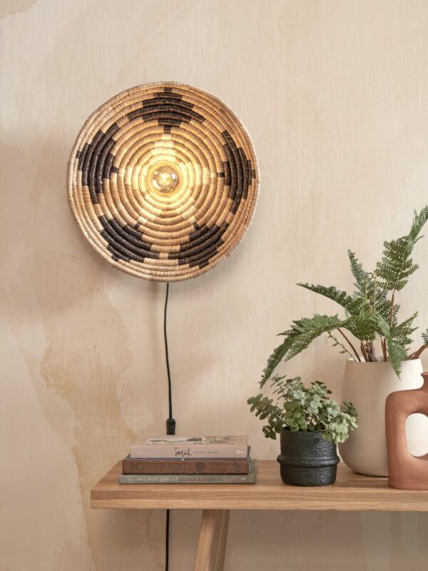 Bohemian zeegras wandlamp naturel/zwart GOOD&MOJO Andros - Image 3