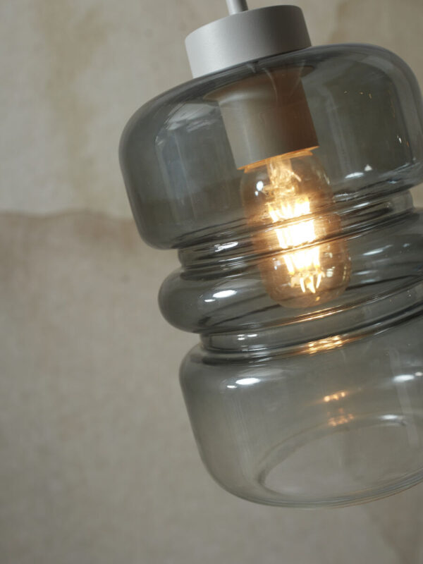 Klassieke grijze hanglamp glas metaal It's About RoMi Verona - Image 3