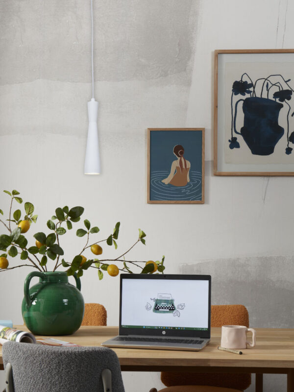 Retro witte hanglamp metaal It's About RoMi Bordeaux - Image 2