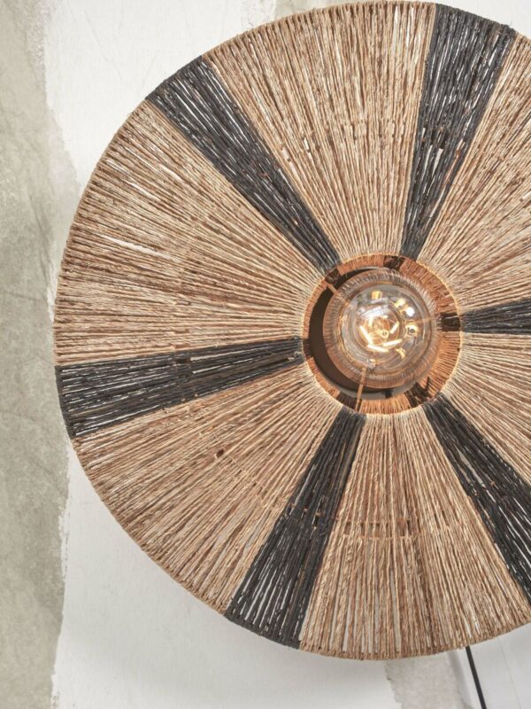 Zwart naturel bohemian ronde wandlamp GOOD&MOJO Iguazu - Image 4