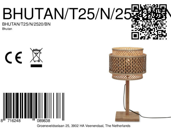 Ronde tafellamp naturel zwart bohemien GOOD&MOJO Bhutan - Image 10