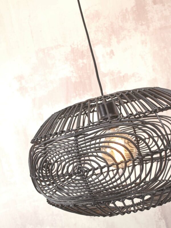 Geweven rotan hanglamp zwart GOOD&MOJO Madeira - Image 6
