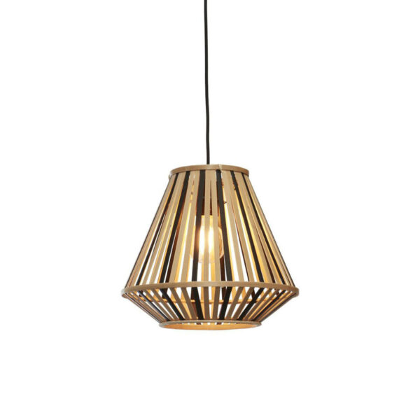Lantaarn hanglamp zwart/naturel bamboe GOOD&MOJO Merapi