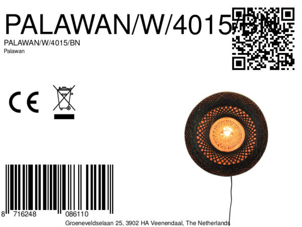 Bamboe zwart naturel bohemian wandlamp GOOD&MOJO Palawan - Image 9