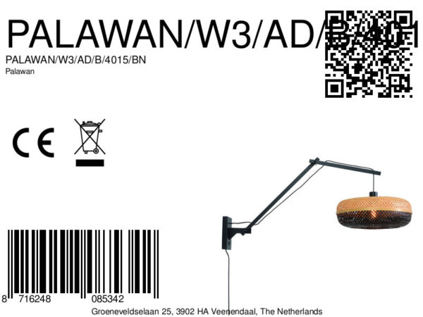 Bamboe wandlamp naturel zwart bohemien GOOD&MOJO Palawan - Image 10