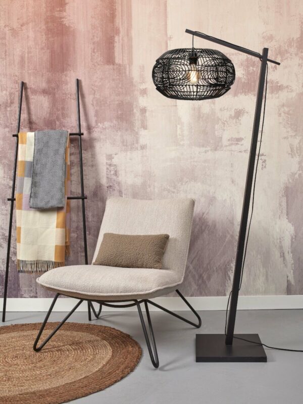 Bohemian vloerlamp zwart bamboe/rotan GOOD&MOJO Madeira - Image 5