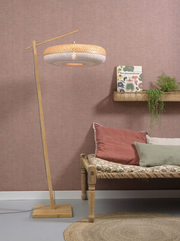 Bamboe bohemian witte vloerlamp GOOD&MOJO Palawan - Image 5