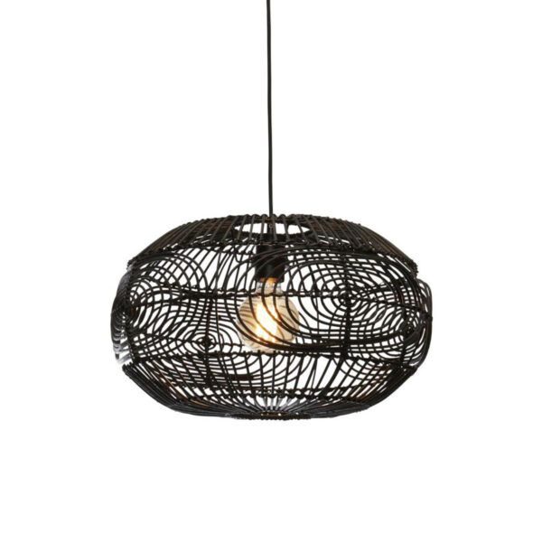 Geweven rotan hanglamp zwart GOOD&MOJO Madeira