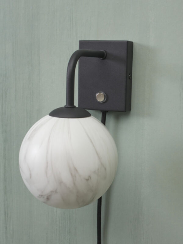 Zwarte wandlamp dessinbol gebogen It's About RoMi Carrara - Image 4