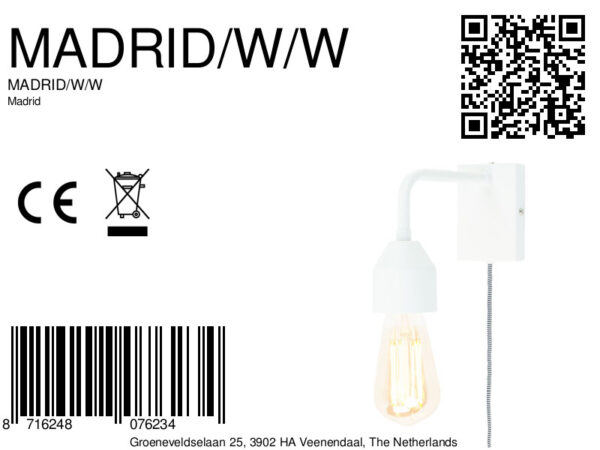 Metalen veelvormige wandlamp wit It's About RoMi Madrid - Image 6