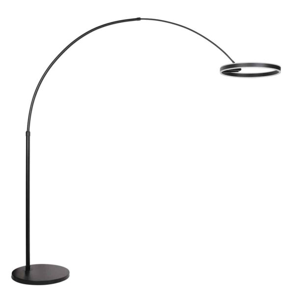 Zwarte moderne metalen vloerlamp Steinhauer Ringlux - Image 2