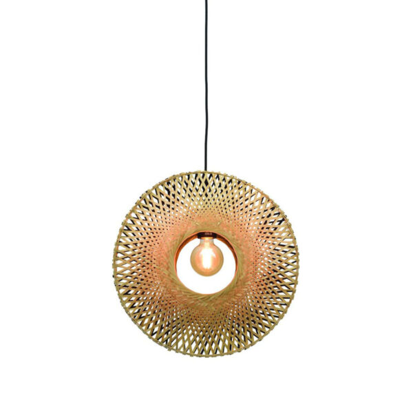 Bamboe bohemien zwart naturel hanglamp GOOD&MOJO Kalimantan