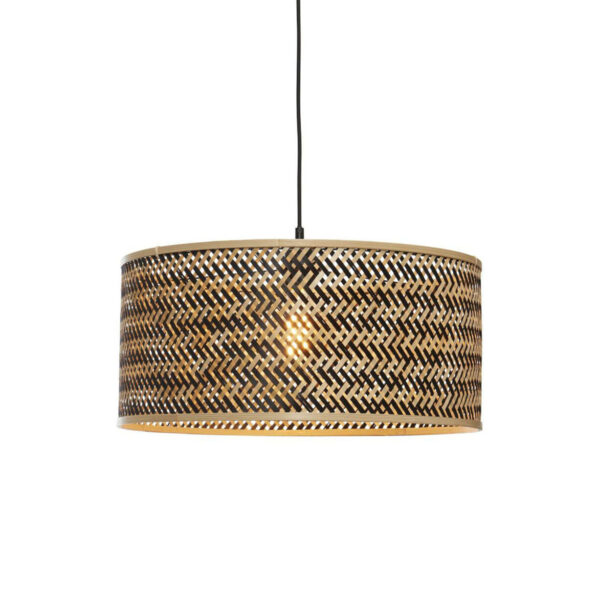 Bamboe bohemian hanglamp zwart naturel GOOD&MOJO Java