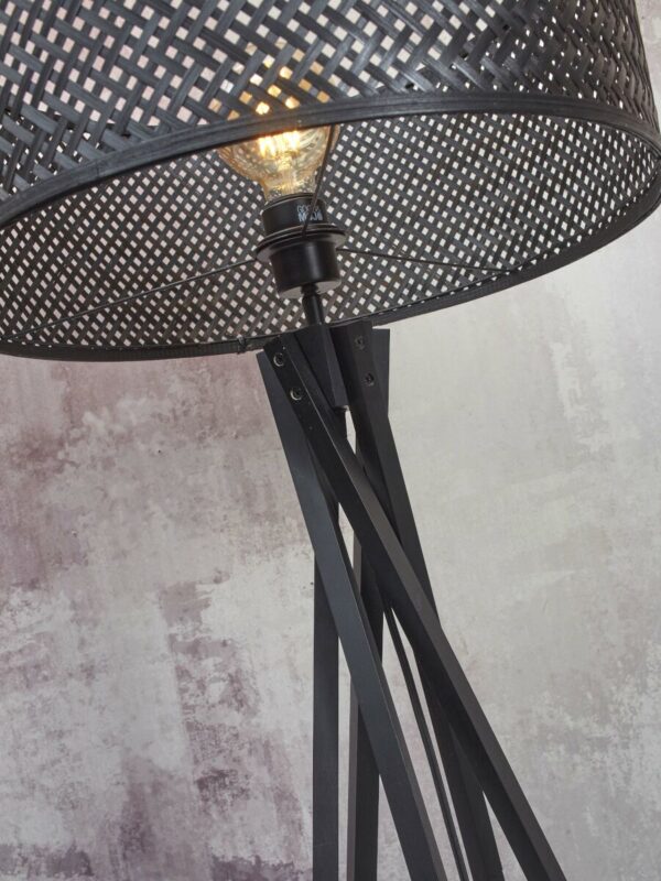Zwarte bohemien vloerlamp bamboe GOOD&MOJO Java - Image 7