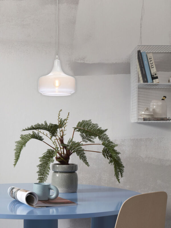 Metalen-glazen hanglamp wit Scandinavisch It's About RoMi Reykjavik - Image 11