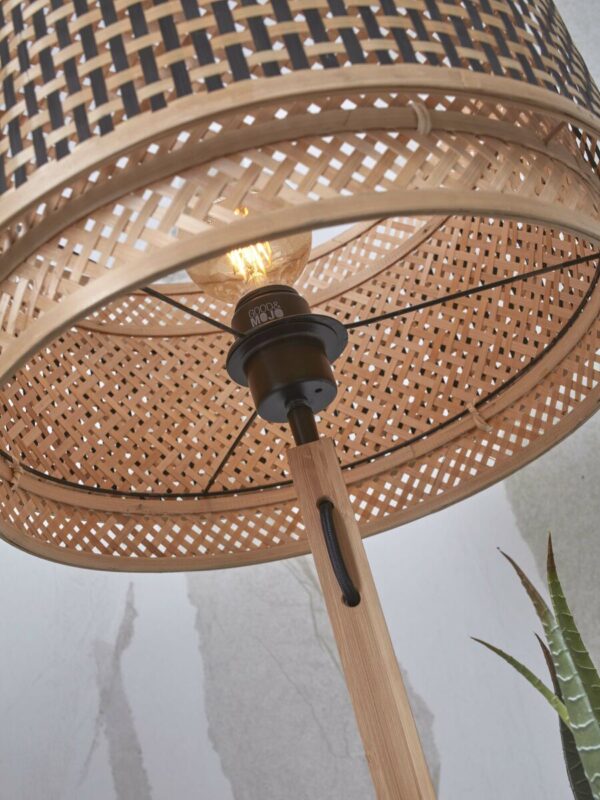 Bamboe vloerlamp boheems naturel zwart GOOD&MOJO Bhutan - Image 4