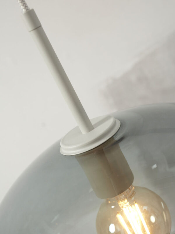 Grijze hanglamp modern glas metaal It's About RoMi Bologna - Image 4