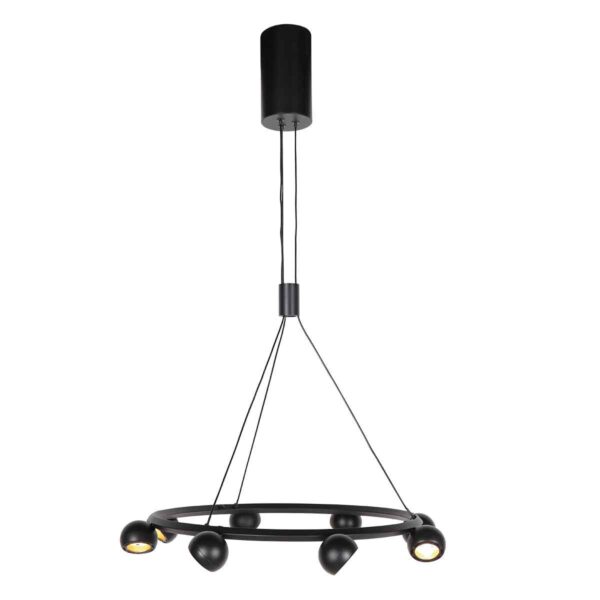 Retro ronde zwarte hanglamp modern design Steinhauer Marcadore