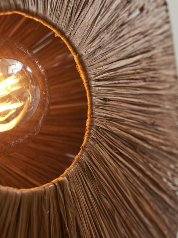 Achthoekige plafondlamp bruin raffia GOOD&MOJO Panama - Image 3