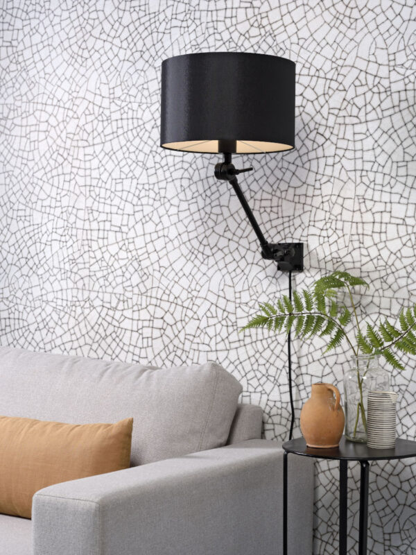 Retro zwarte metalen wandlamp It's About RoMi Amsterdam - Image 2