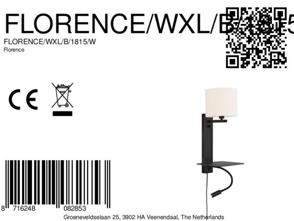 Metalen katoenen witte moderne wandlamp It's About RoMi Florence - Image 11