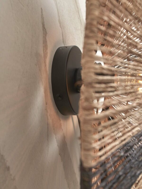 Zwart naturel bohemian ronde wandlamp GOOD&MOJO Iguazu - Image 3