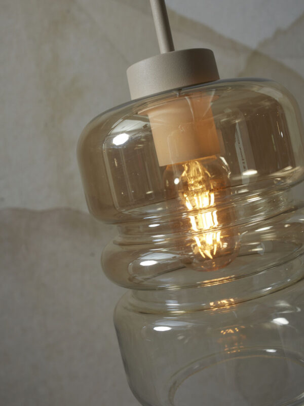 Metaal glas hanglamp klassiek naturel It's About RoMi Verona - Image 3