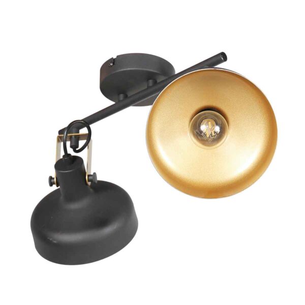Industriële wandlamp metaal zwart Mexlite Prato - Image 9