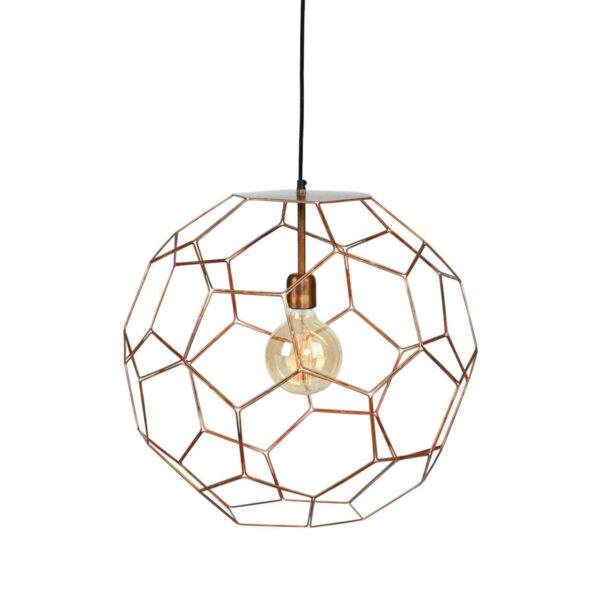 Ronde bronzen hanglamp rasterkap It's About RoMi Marrakesh