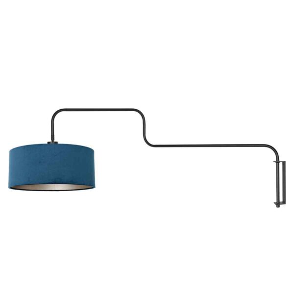 Metalen trendy blauwe zwarte wandlamp Steinhauer Bloeba - Image 2