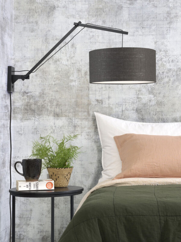 Donkergrijze wandlamp dubbelgewricht breed GOOD&MOJO Andes - Image 2