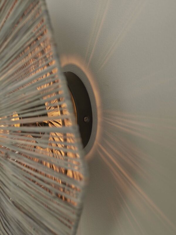 Plafondlamp achthoek grijs raffia L GOOD&MOJO Panama - Image 7