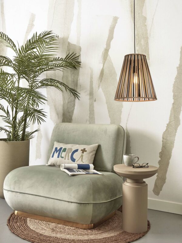 Conische bamboe hanglamp naturel/zwart L GOOD&MOJO Merapi - Image 9