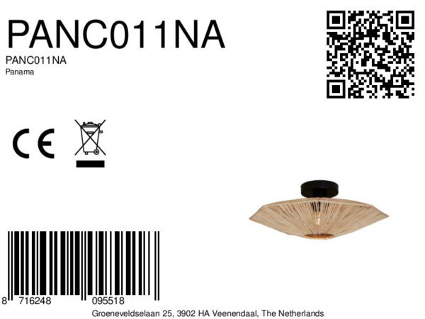 Plafondlamp achthoek naturel raffia GOOD&MOJO Panama - Image 9