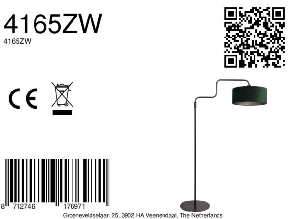 Trendy vloerlamp groen veloursstof Steinhauer Bloeba - Image 16