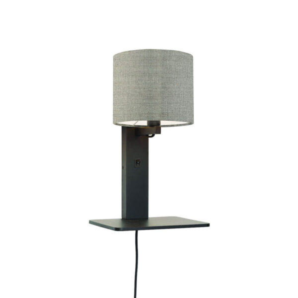 Loodgrijze plateau wandlamp GOOD&MOJO Andes