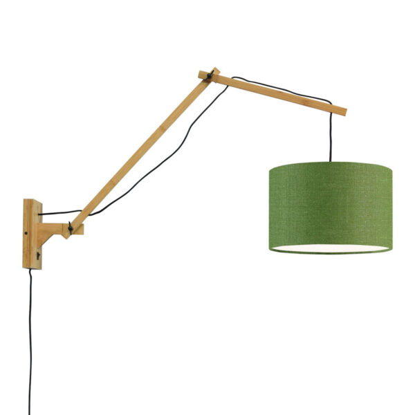 Groene wandlamp dubbelgewricht naturel GOOD&MOJO Andes