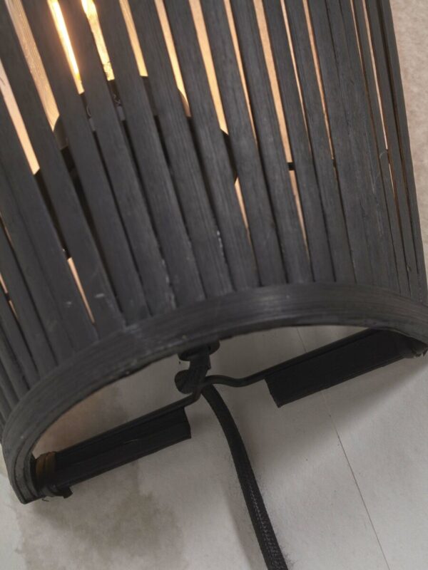 Halfopen bamboe wandlamp zwart GOOD&MOJO Merapi - Image 6