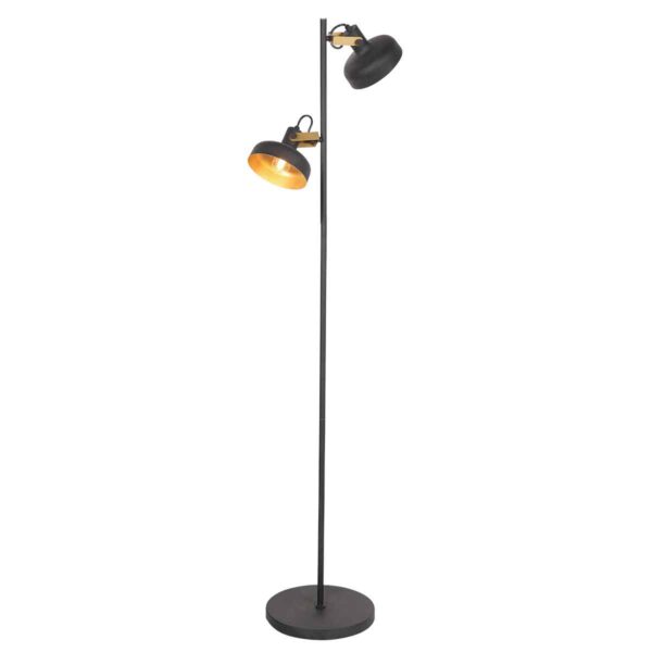 Trendy zwarte vloerlamp metaal Mexlite Prato - Image 9