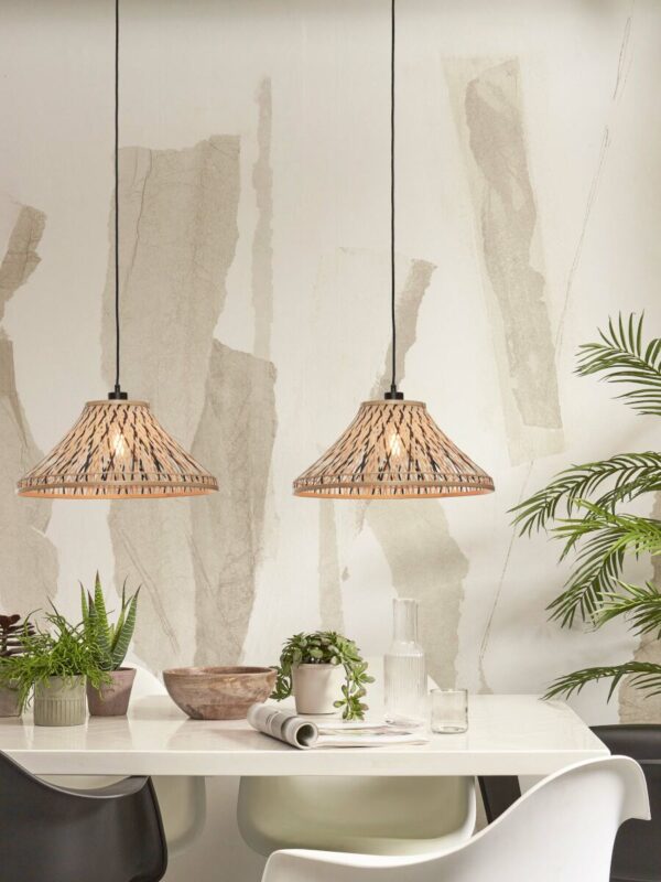 Naturel zwarte hanglamp bohemian bamboe metaal GOOD&MOJO Tahiti - Image 5