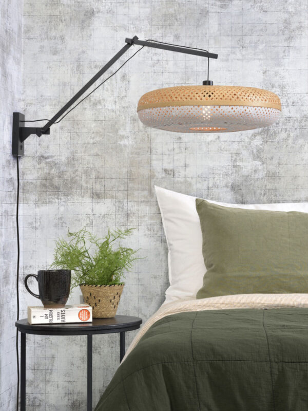 Witte boheemse wandlamp bamboe GOOD&MOJO Palawan - Image 5