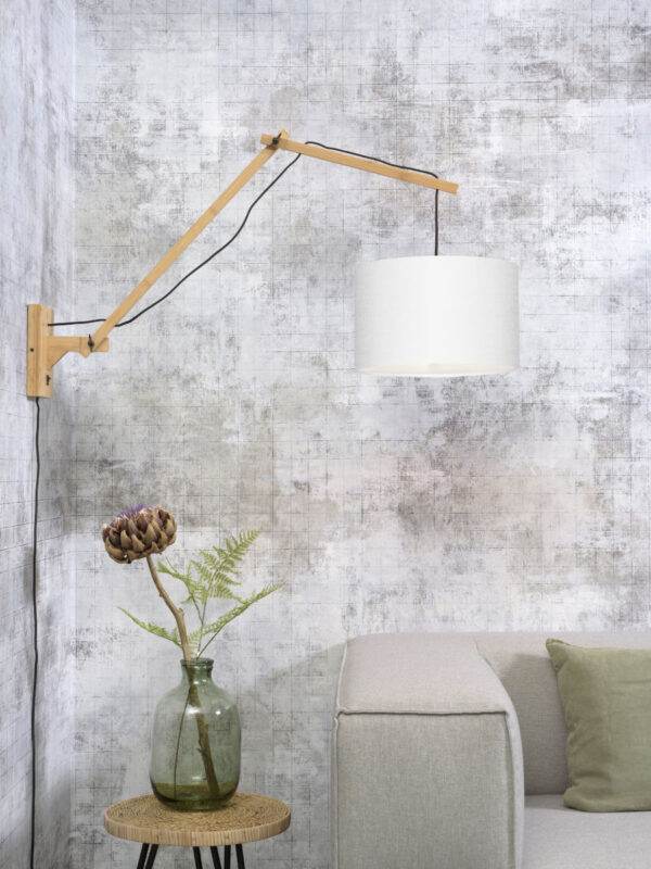 Witte wandlamp dubbelgewricht naturel GOOD&MOJO Andes - Image 5