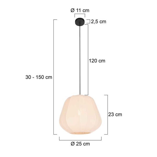 Lichte stoffen hanglamp japandi Anne Lighting Sable - Image 7
