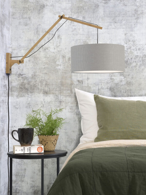Lichtgrijze wandlamp dubbelgewricht breed GOOD&MOJO Andes - Image 2