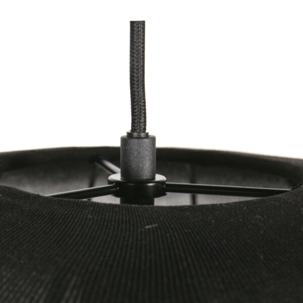 Hanglamp zwart doorzichtig textiel Anne Lighting Sable - Ø55 cm - Image 6